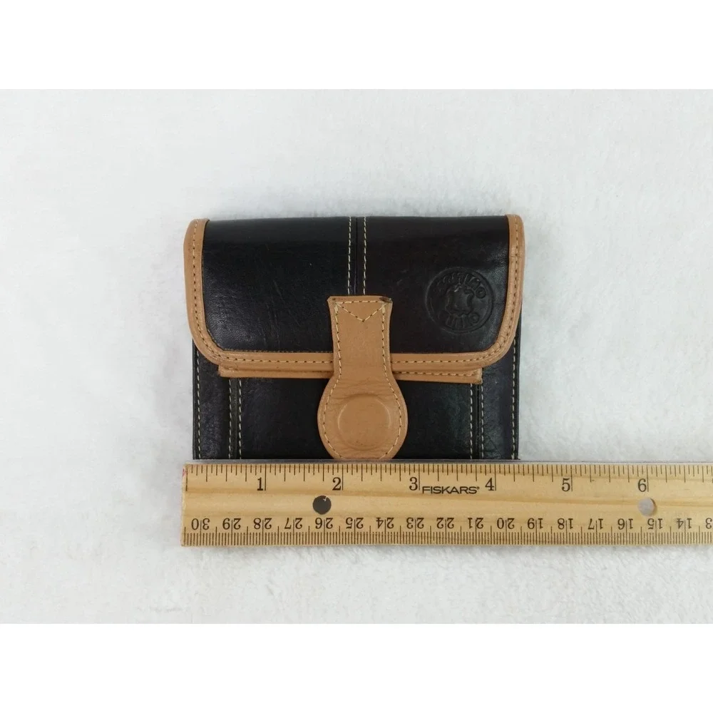 Vintage Leather Trifold Wallet Card‎ Case Hand Made in Spain Brown Tri-fold